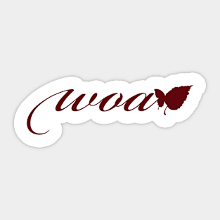 Works of Autumn (Maroon) Sticker